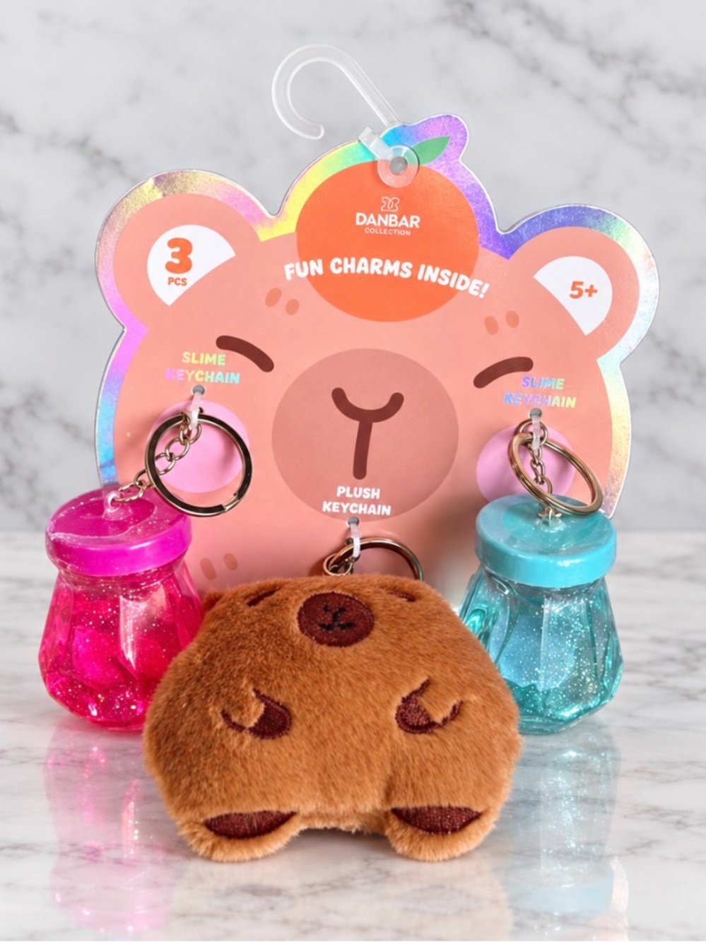Set of 3 Capybara Charm Keychains